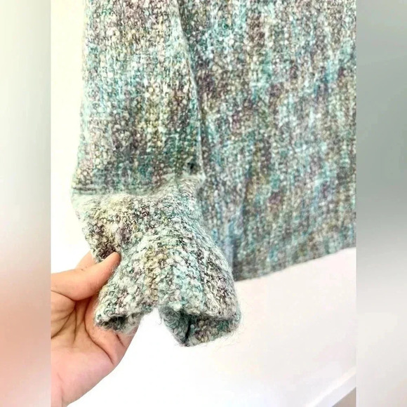 Donegal Design Irish Mohair & Wool Blue Multicolor Button Front Jacket Sz Small - Picture 12 of 14